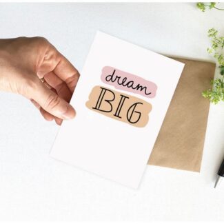 Wenskaart Dream big te bestellen bij ademenlach.nl